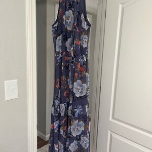 City Chic Blue Halter Maxi Sundress